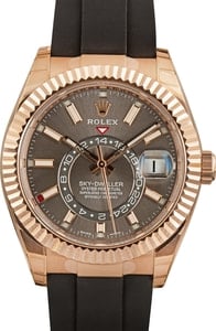 Rolex Sky-Dweller 326235 18k Everose Gold on Oysterflex Strap