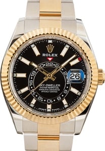 Pre-owned Rolex Sky-Dweller 336933 Black Dial