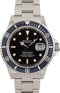 Vintage Rolex Submariner ref 16800 Black Dial