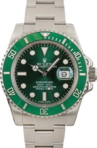 Pre-Owned Rolex Submariner 116610LV Stainless Steel Hulk