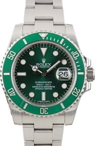 Pre-Owned Rolex Submariner 116610LV Stainless Steel Hulk