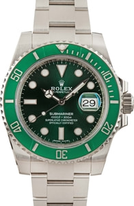 Pre-Owned Rolex Submariner 116610LV Stainless Steel Hulk