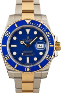 Used Rolex Submariner 116613LB Blue Dial