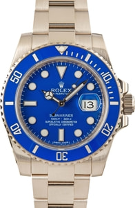 Rolex Submariner 116619 18k White Gold Smurf