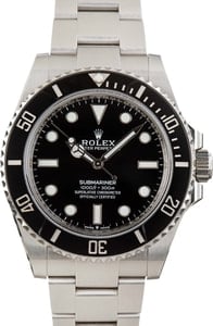 Rolex Submariner 124060 Black No Date Dial