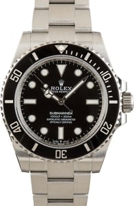 Rolex Submariner 124060 Black No Date Dial