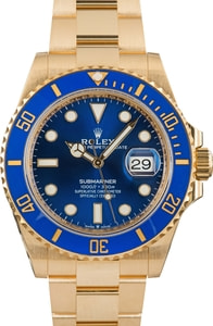 Rolex Submariner 126618 18k Yellow Gold Blue Dial