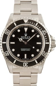 Rolex Submariner ref 14060 Black No Date Dial