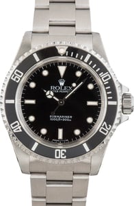 Rolex Submariner ref 14060 Black No Date Dial