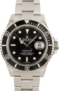 Pre-Owned Rolex Submariner 16610T Stainless Steel Oyster