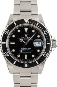 Used Rolex Submariner ref 16610 Black Dial