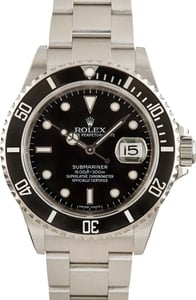 Pre-Owned Rolex Submariner 16610T Stainless Steel Oyster