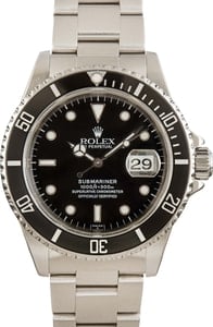 Pre-Owned Rolex Submariner 16610 Black