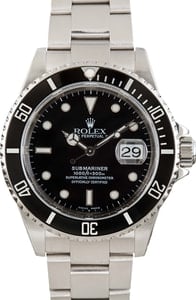 Pre-owned Rolex Submariner 16610 Steel Oyster