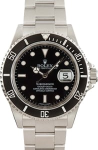 Rolex Submariner Ref 16610T Black Dial