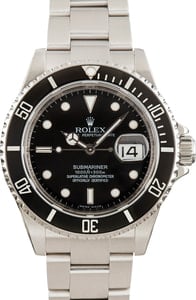 Mens Rolex Submariner 16610 Stainless Steel