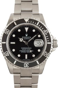 Pre-Owned Rolex Submariner 16610T Stainless Steel Oyster