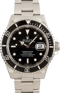 Pre-owned Rolex Submariner 16610 Steel Oyster