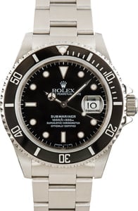 Pre-Owned Rolex Submariner 16610 Stainless Steel