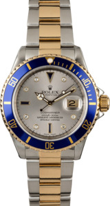 Men's Rolex Submariner 16613 Serti Dial