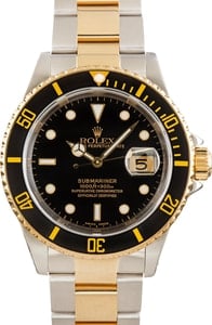 Rolex Submariner Two Tone 16613 Black Bezel