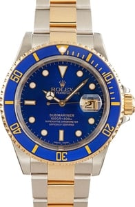 Rolex Submariner Blue 16613 Two Tone Oyster Bracelet