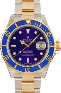 Rolex Two-Tone Blue Submariner 16613