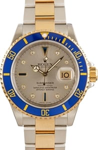 Pre-Owned Rolex Submariner 16613T Serti Dial