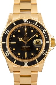 Vintage 1979 Rolex Submariner 1680 Yellow Gold