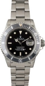 Used Rolex Submariner 16800 Steel Oyster Black Dial