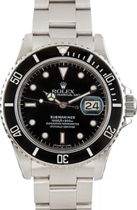 Rolex Submariner Ref 16800 Black Dial