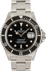 Rolex Submariner 168000 Stainless Steel Oyster