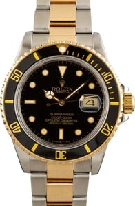 Pre-Owned Rolex 40MM Submariner 16803 Two-Tone