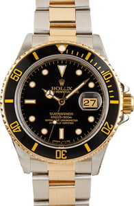 Pre-Owned Rolex 40MM Submariner 16803 Two-Tone