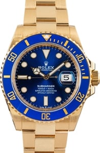 Rolex Submariner ref 126618 18k Yellow Gold Blue Dial