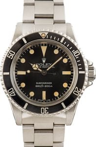 Vintage Rolex Submariner 5513 Stainless