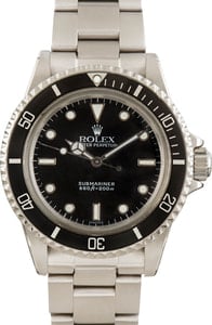 Vintage Rolex Submariner 5513 Black Dial Steel Oyster