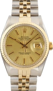 Rolex Datejust Two Tone 16013 Champagne Dial