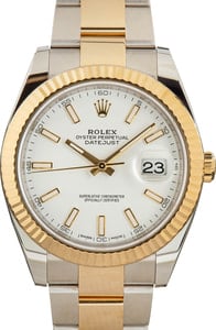 Pre-owned Rolex Datejust 41 Ref 126333 White Dial