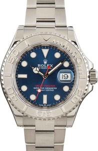 Rolex Yacht Master 116622 40mm Blue Dial Oyster SS Platinum Bezel for  $16,999 for sale from a Trusted Seller on Chrono24