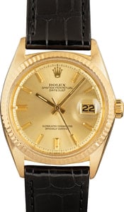 Pre-owned Rolex Datejust 1601 Yellow Gold