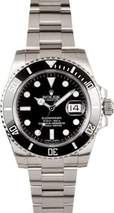 Pre Owned Rolex Submariner Black 116610