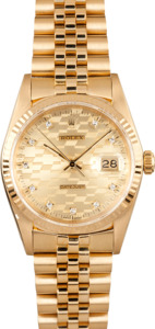 Rolex Oyster Perpetual Datejust 18K Yellow Gold for $7,009 for