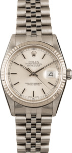 Pre-Owned Rolex Datejust 16234 Silver Dial Jubilee Bracelet