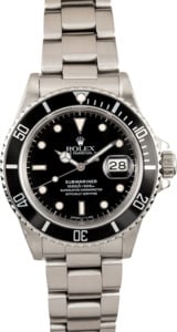 Black Rolex Submariner 16800 Black Dial