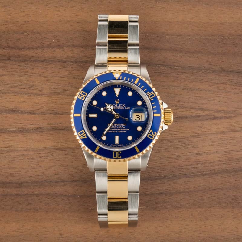 Men's Rolex Submariner 16613 Blue