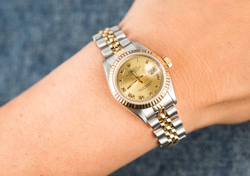 Ladies Rolex Datejust 69173 Roman Dial 100% Authentic