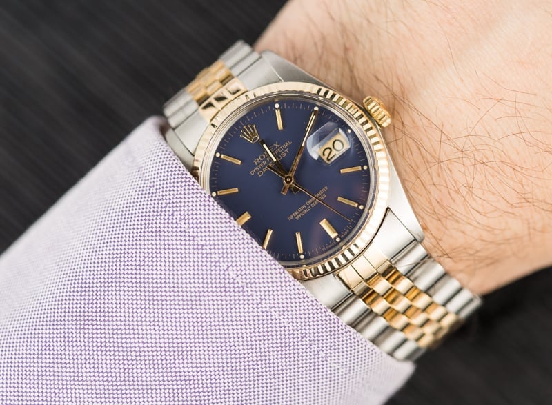 Rolex Datejust 16013 Blue Index Dial Certified Pre-Owned