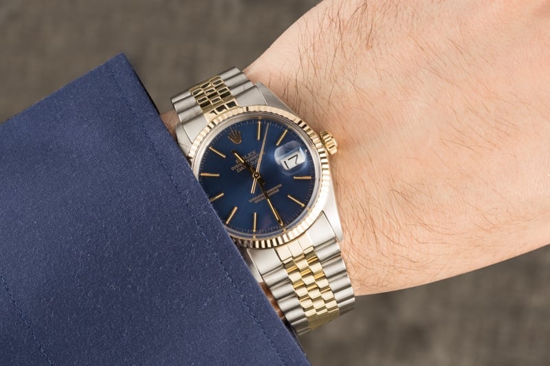 Rolex Datejust 16013 Blue Dial 100% Authentic