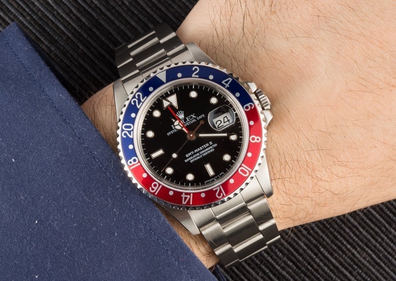 Rolex GMT Master II Pepsi 16710 Certified Pre-Owned